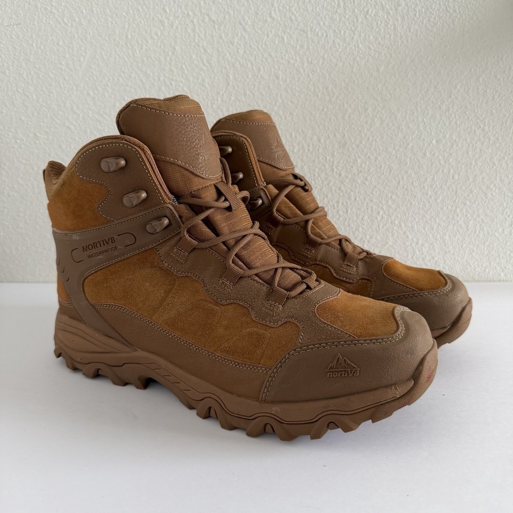 Nortiv 8 Men's Suede Waterproof Hiking Boots Wide Outdoor Shoes Coyote Size‎ 13W
